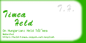 timea held business card